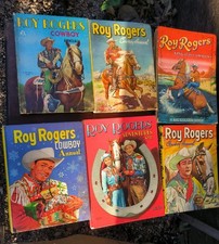 A Collection Of Roy Rogers Cowboy western Books Annuals Vintage Collectables