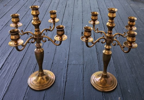 Pair vintage brass - pair,