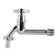 Cross Bib Tap Extended Brass Chrome 1/2" Barb Durable Plumbing