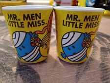 2 X Mr Men Little Miss Melamine Cups Glasses 20014 Children Kids