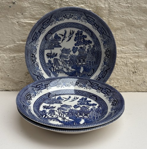 Three churchill blue willow - blue,