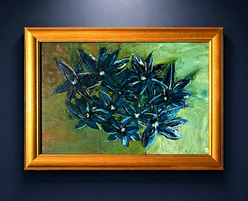 Blue flowers original - “,
