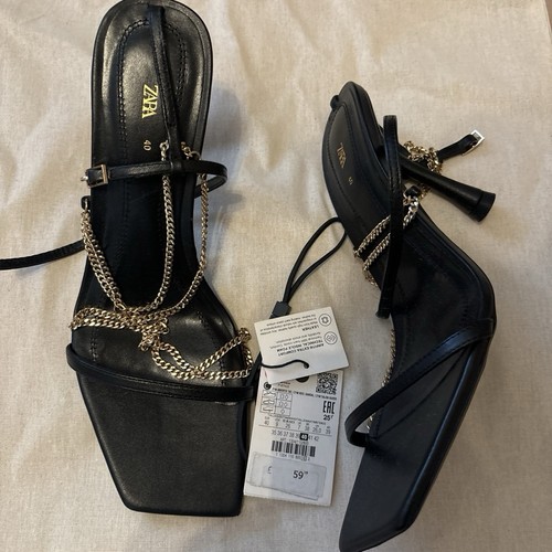 Zara bnwt leather heels with - zara,
