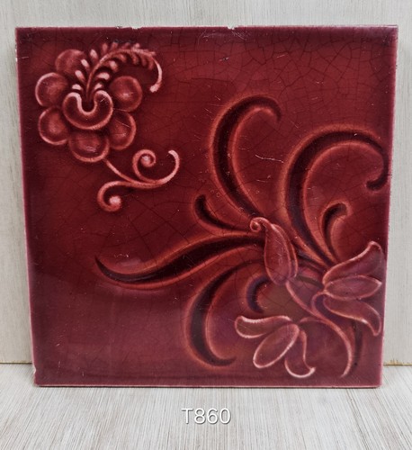 Antique fireplace tile art - fireplace,