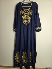 Blue and Gold Dress Indian Maxi Size Small/10 Long Length