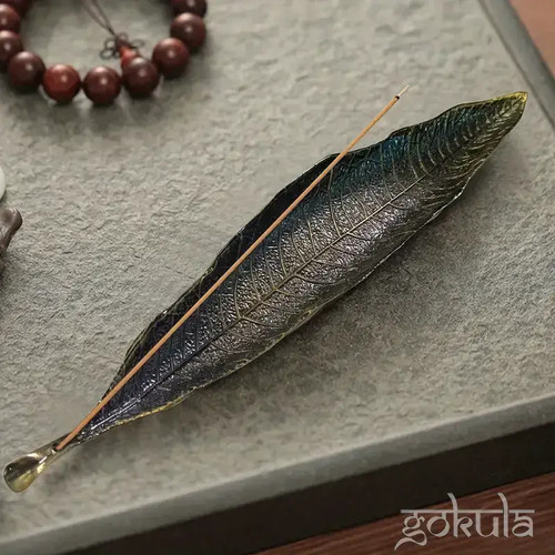 Bodhi leaf incense holder - leaf, –