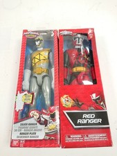 Power Rangers Silver & Red Ranger 30cm Figures Bundle Bandai Collectible