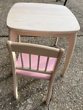 Pin Toys John Crane Solid Wood Childs Kids Desk and Solid Wooden Chair Draw Play