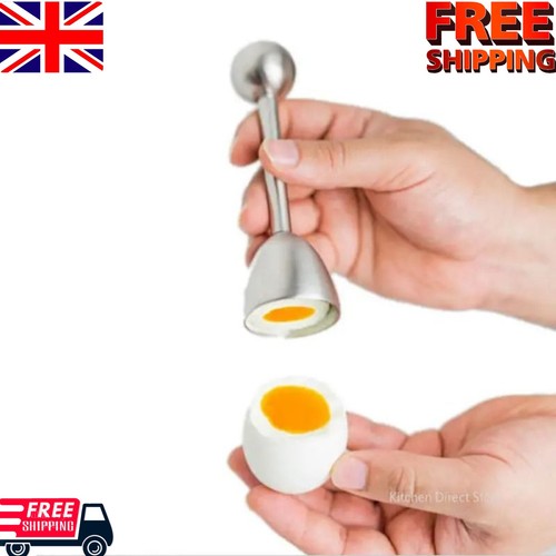 Stainless steel egg topper - steel,