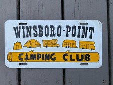 Vintage Metal  Camper License