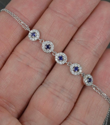 Stylish 14ct white gold blue - 14ct,