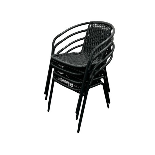 Black rattan outdoor - black, patio
