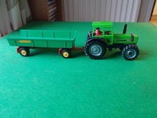 BRITAINS FARM   DEUTZ DX110  &  IB  8 WBHEELED TRAILER  GOOD CONDITION 1/32