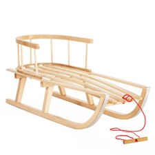 Wooden Sledge with Backrest