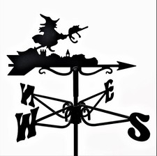 Mini Witch Metal Weathervane 