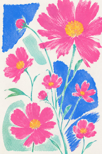 Abstract floral poster - floral,