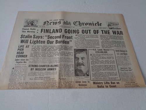 Ww2 wartime newspaper news - wartime,