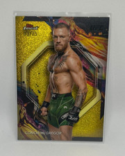UFC Topps Finest 2024 Conor McGregor /75 Yellow Shimmer Refractor