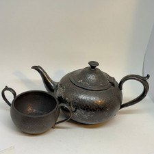 Pewter Teapot & Sugar Bowl Set