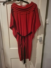 Mary Portas Women's Midi Dress UK 8 Red Viscose