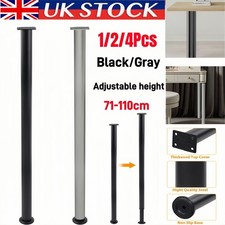 1-4X 710-1100MM Adjustable Kitchen Worktop/Desk/Breakfast Bar Table Leg 40mm Bar