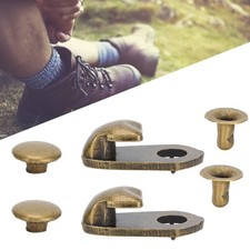 20 Sets Boots Hook Rivets Boot Lace Hook Fit With Rivet Camp Hike Climb 