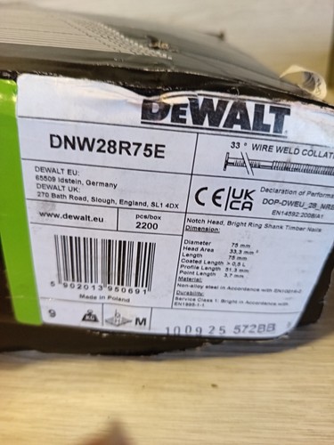 Dewalt dnw28r75e nails for - dewalt,