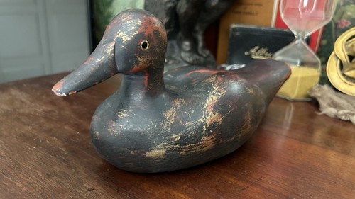 Decoy duck wooden hand - wooden,