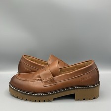 Barbour Norma Tan Brown Leather Penny Shoes Loafers UK 8 EU 42 US 9 New