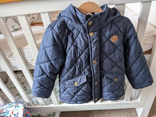 Baby boy navy blue quilted - blue,