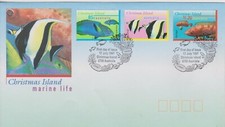 CHRISTMAS ISLAND 1997 Marine Life/Reef Fish Def's 85c, 95c, $1.20 SG 416-420 FDC