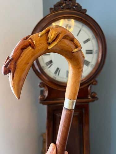 Antique wooden walking stick - ,