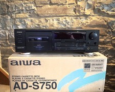 AIWA AD-S750 STEREO CASSETTE TAPE DECK - DOLBY S - HARDLY USED - ORIGINAL  BOX