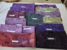 15 Pieces Purple Tone Batik