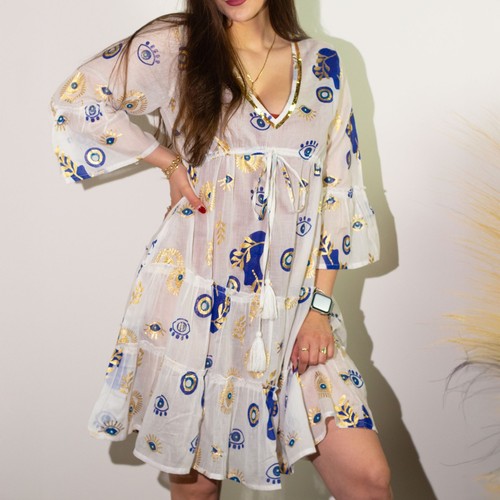 White blue gold - white, greek