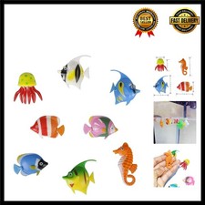 Durable Waterproof 8-Piece Tropical Fish & Jellyfish Bubble Lamp Set for Decor