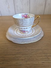 Argyle Bone China- Tea Cup, Saucer & Plate Trio Set-  Cobridge England 