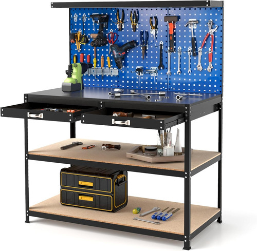 Workbench pegboard steel - workbench,