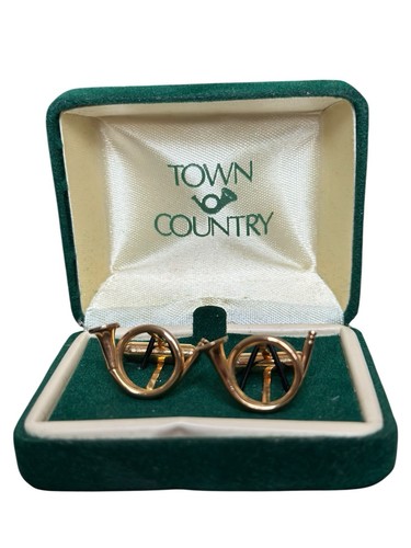 Vintage french horn cufflinks - vintage,