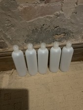5 X 500ml Reuseable Plastic Bottles with Lids