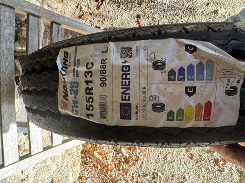 New trailer tyre - new, 155r13c