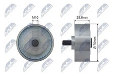 V-belt pulley Metal RRK-TY-004 NTY for TOYOTA LAND CRUISER PRADO HIACE IV Bus