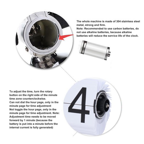 Auto flip table clock - flip,