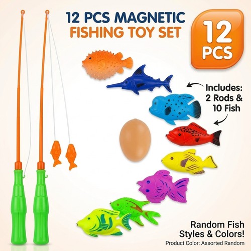 12pcs kids magnetic fishing - 12pcs,