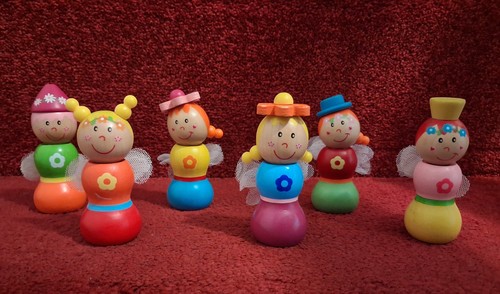 Wooden fairy bigjigs skittles - ,