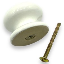 DOOR KNOBS WHITE CERAMIC 38mm