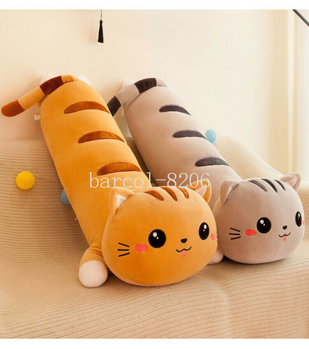 Lifelike long cat plush pillow - plush,