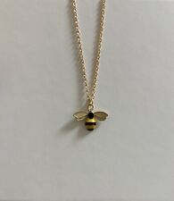 Beautiful Bee Necklace Pendant Bumblebee Cute Bees Gold Chain Bee Jewellery