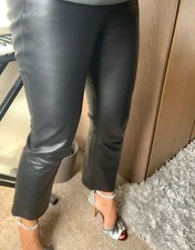 Zara Bootcut Leather Trousers