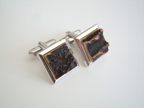 Vintage silver tone inlay - silver,